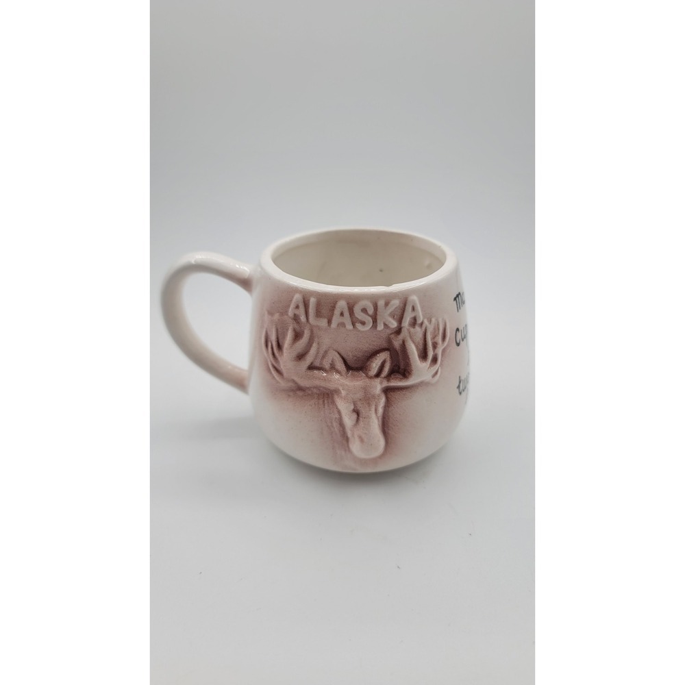 Vintage 3"‎ Moose Mug May Your Cup Always Be Two Turds Full Made in Alaska